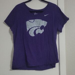 Nike Purple Cap Sleeve T-Shirt with K-State Logo